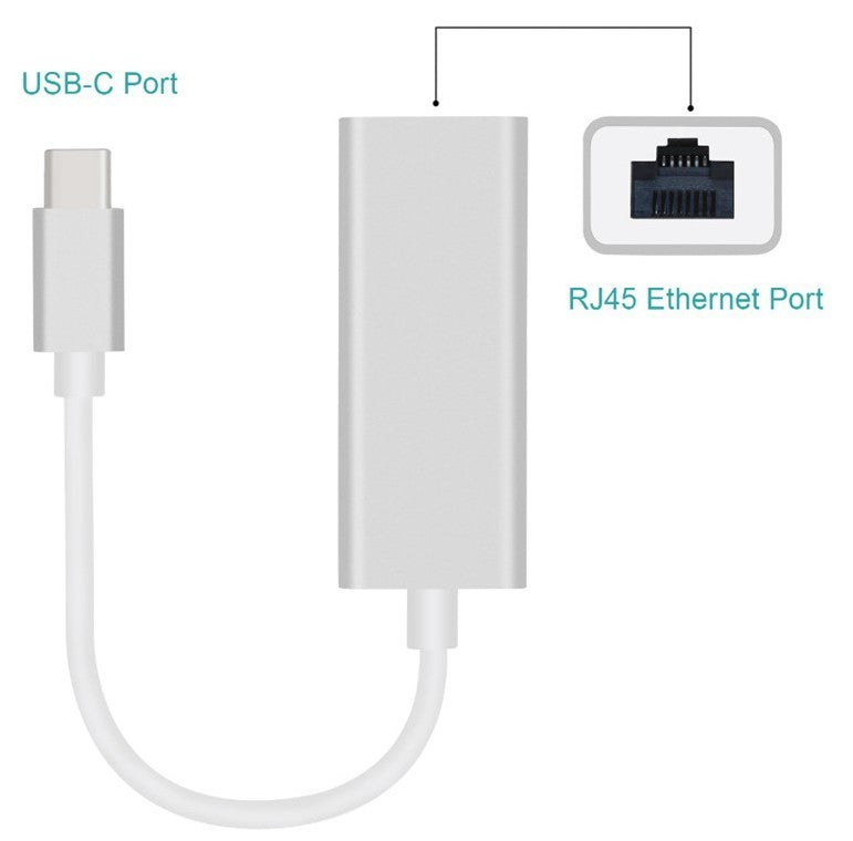 USB C To RJ45 Network Adapter 1Gb High Speed