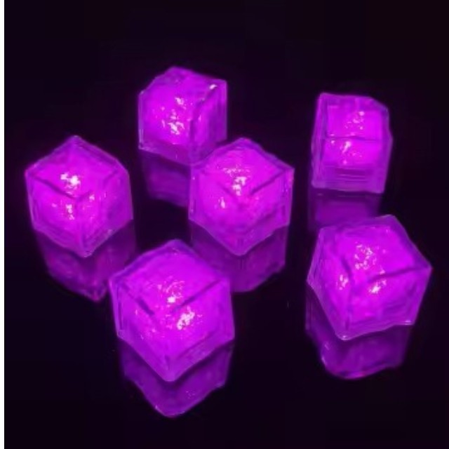 Water Activated LED Ice Cube for Cocktails Drinks and Parties Multicolor 12 Pack