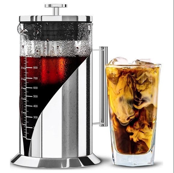 Cafe du Chateau 34oz cold brew coffee maker with stainless steel filter, NEW