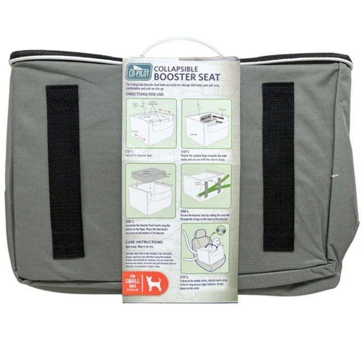 Pet Travel Collapsible Car Booster Seat in Gray,16x12x11,  Pets up to 20lbs, NEW