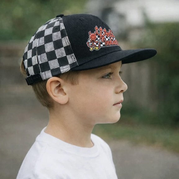World Industries Boy's Checkered Trucker Hat, Original, New With Tags