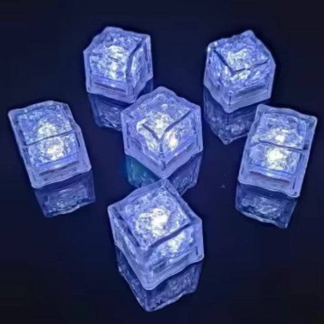 Water Activated LED Ice Cube for Cocktails Drinks and Parties Multicolor 12 Pack