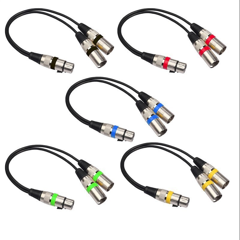 XLR Y Cable MMF Color Ring XLR Splitter Fast Shipping