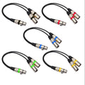 XLR Y Cable MMF Color Ring XLR Splitter Fast Shipping