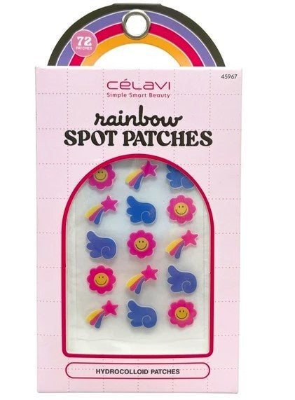 Celavi 72 Piece Rainbow Hydrocolloid Acne Spot Treatment Patches