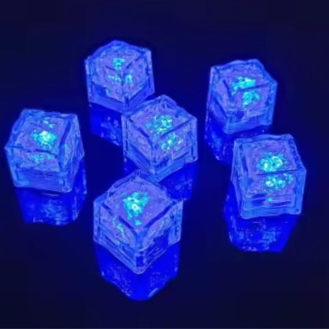 Water Activated LED Ice Cube for Cocktails Drinks and Parties Multicolor 12 Pack