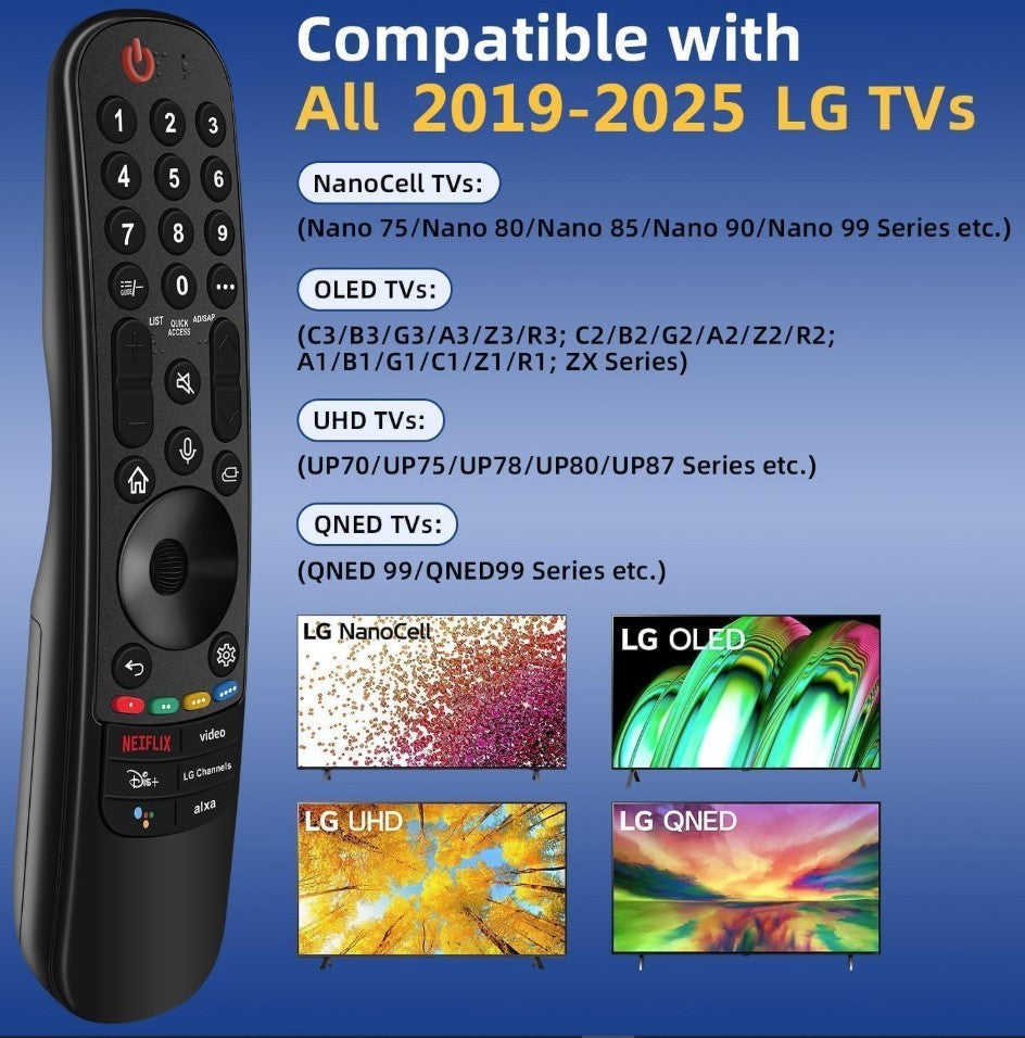 Replacement for LG TV Remote, for All 2019-2026 LG Remote Control for Smart TVs