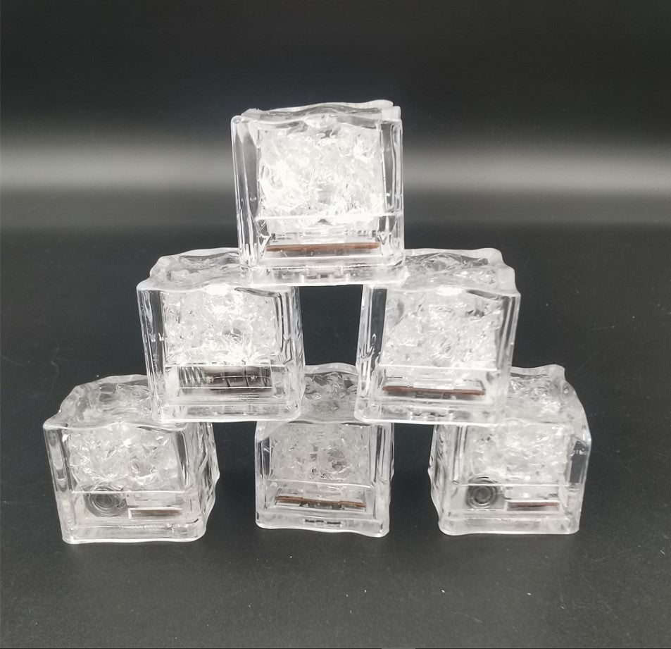 Water Activated LED Ice Cube for Cocktails Drinks and Parties Multicolor 12 Pack