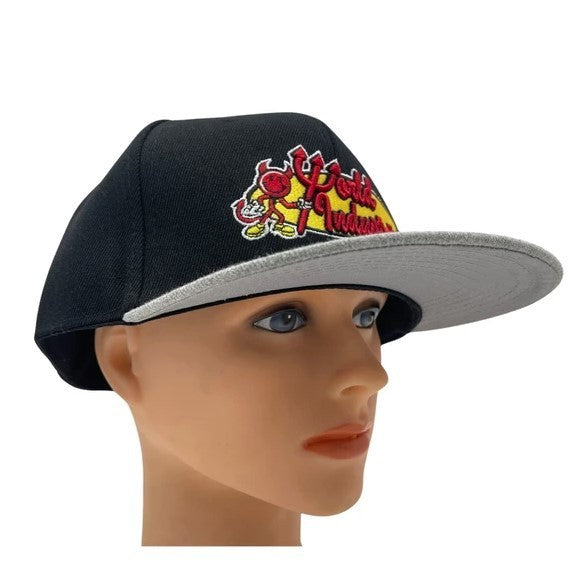 World Industries Boys Logo Black & Heather Grey Flat Bill Cap, Original, NWT