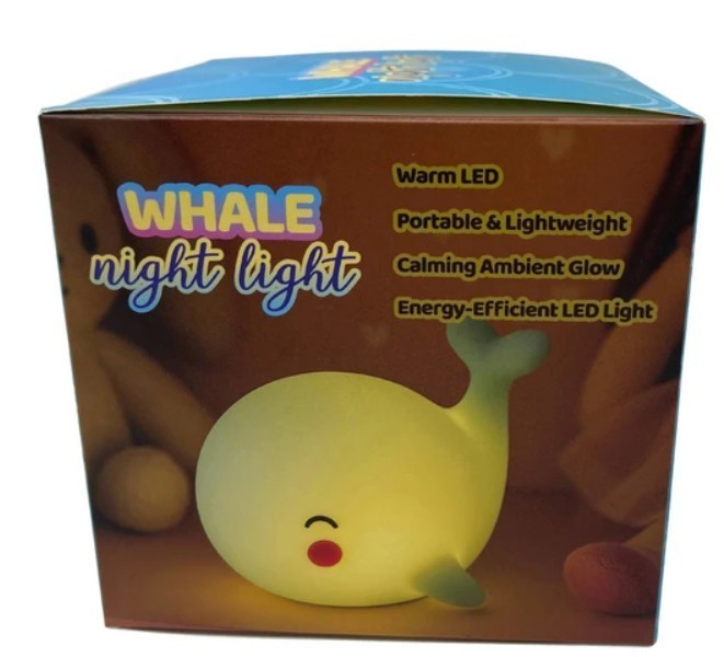 Cute Whale Night Light LED Lamp Nursery Decor NEW