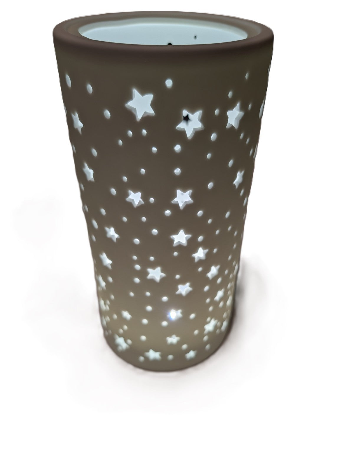 Star Lamp, Ceramic, Battery Powered, White, Paintable, Night Light or Mood Light