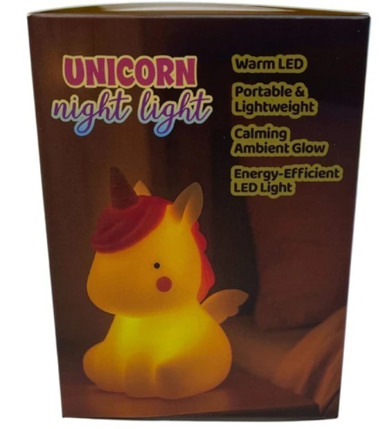 Unicorn Shaped Night Light Softly Glowing LED Lamp NEW