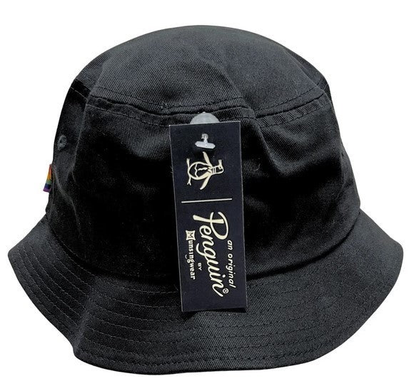ORIGINAL PENGUIN  Cotton Twill Bucket Hat W/ Rainbow Logo (OSFM)