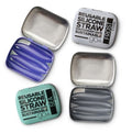 GoSili 10.5" Extra-Long Reusable Silicone Straws with Metal Travel Tin, 4Pack