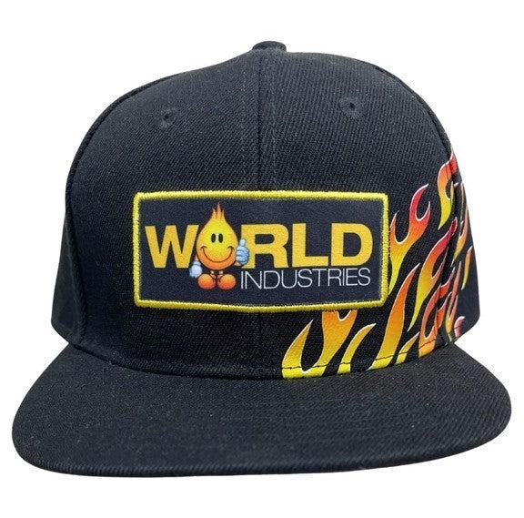 World Industries Flame Print Snapback Cap, Original,  New With Tags