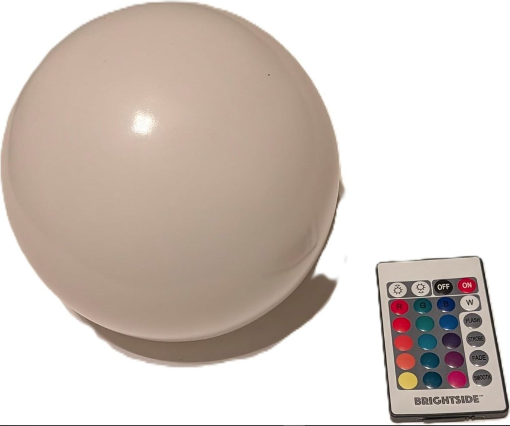 LED Orb Light, 6 Inch RGB Sphere Lamp Remote Control, Battery Powered