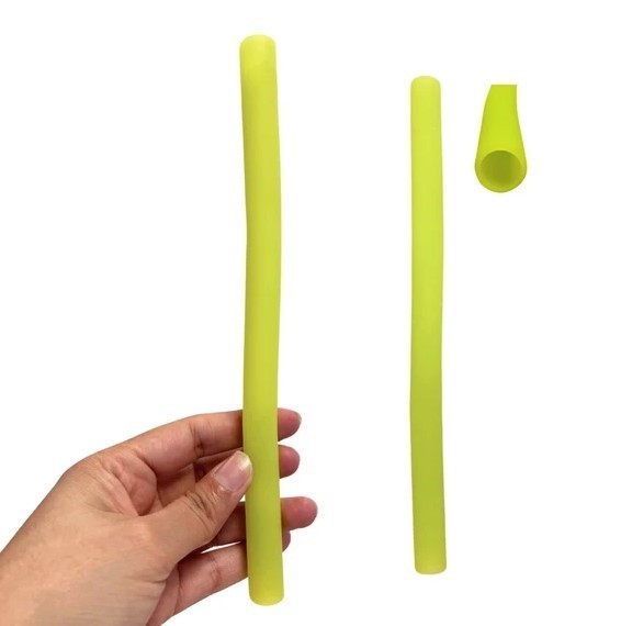 GoSili 8.5" X-Wide Reusable Silicone Straws W/Metal Travel Tin, 3 pack, 3 Colors