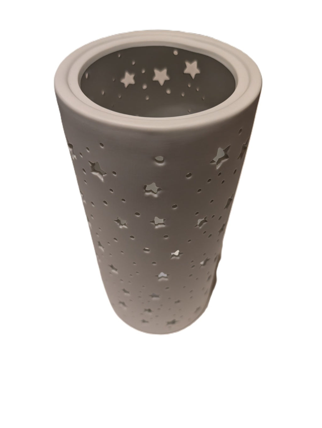 Star Lamp, Ceramic, Battery Powered, White, Paintable, Night Light or Mood Light