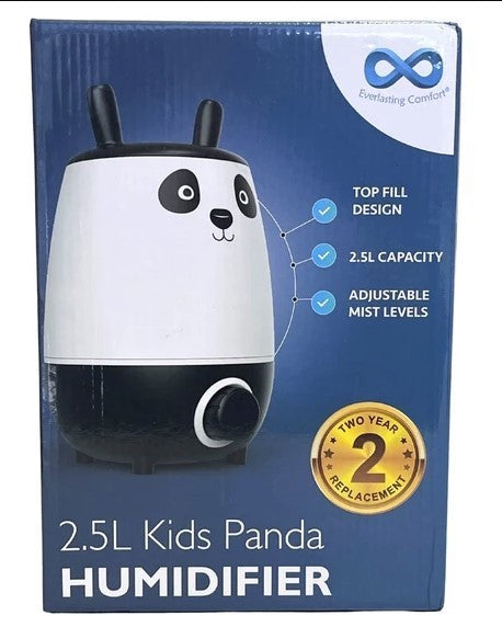 Everlasting Comfort Cool Mist 2.5L Kids Panda Humidifier, NEW