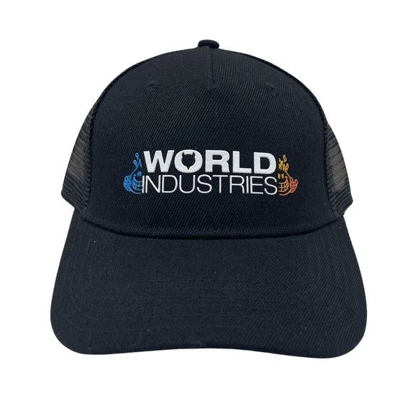World Industries Boys Curved Visor Logo Trucker Hat, New With Tags
