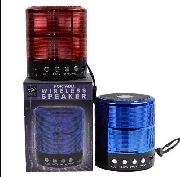 Smooth Vibes 2.75" Mini Wireless Portable BT Speaker, Battery Powered, NEW