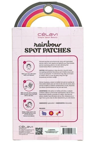 Celavi 72 Piece Rainbow Hydrocolloid Acne Spot Treatment Patches
