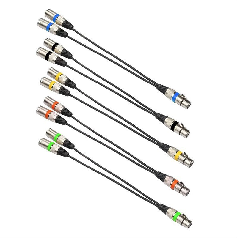 XLR Y Cable MMF Color Ring XLR Splitter Fast Shipping