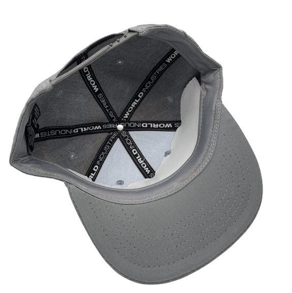 World Industries Boys Logo Grey Snapback Cap, Original, New With Tags