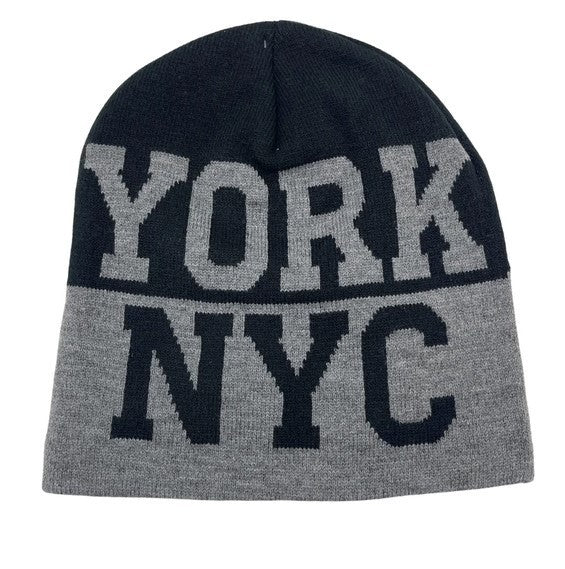 Zoo York Jacquard Logo Beanie, Black & Gray,  One Size, New with Tags