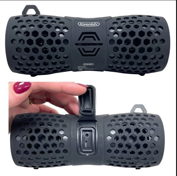 Inventuv H20 Aqua Rugged Portable Bluetooth Speaker Waterproof in Black, NEW