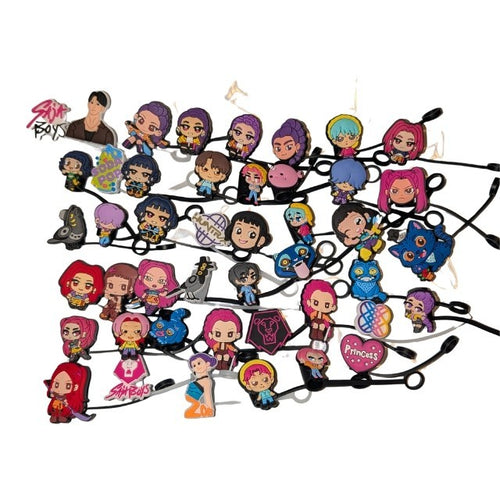 10mm Straw Toppers K Pop Culture Artwork, Fun , Cute, 45 Pieces, Popular Styles!