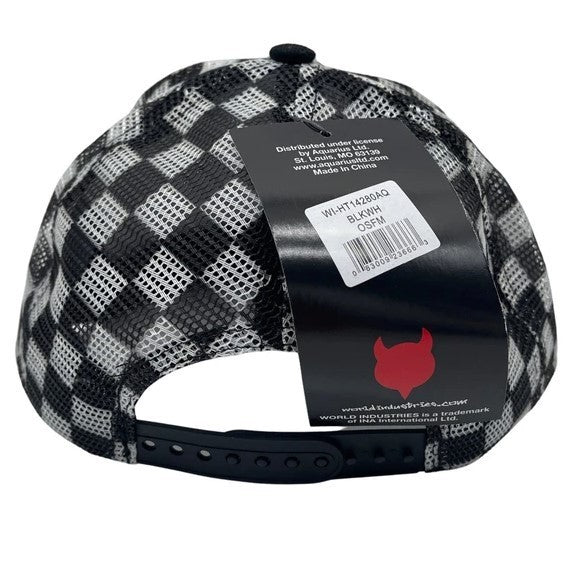 World Industries Boy's Checkered Trucker Hat, Original, New With Tags