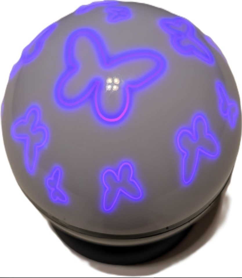 Brightside Butterfly Rotating Multicolor LED Projector Night Light USB Powered