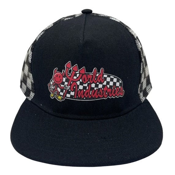 World Industries Boy's Checkered Trucker Hat, Original, New With Tags