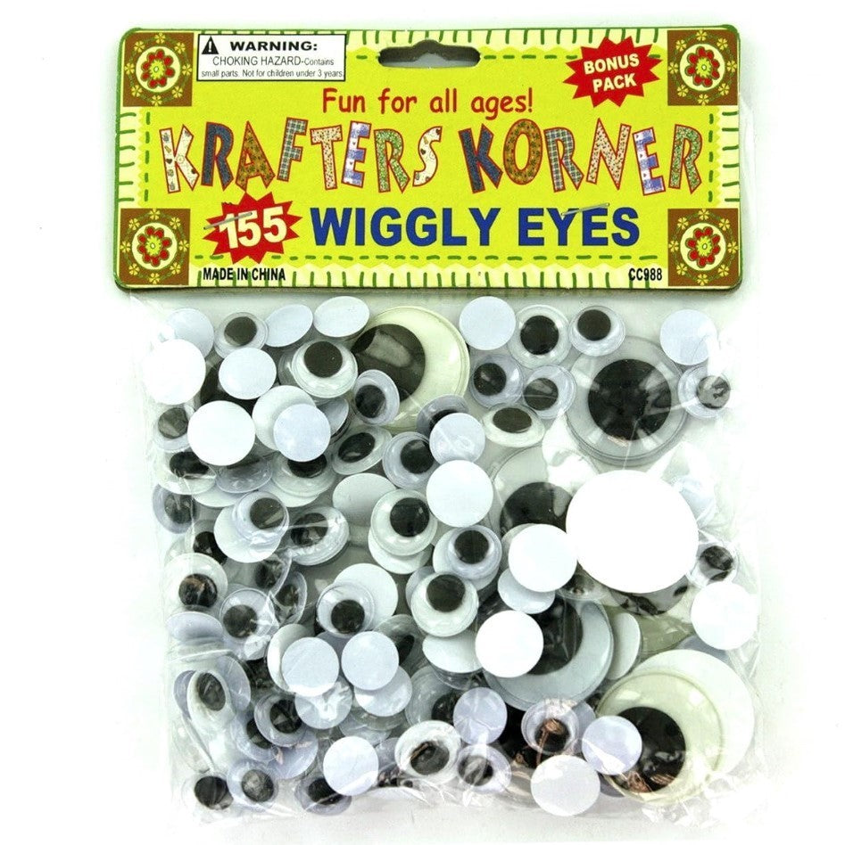 Googly Eyes Wiggly Eyes Over 150 pieces, Self Adhesive, 3 sizes