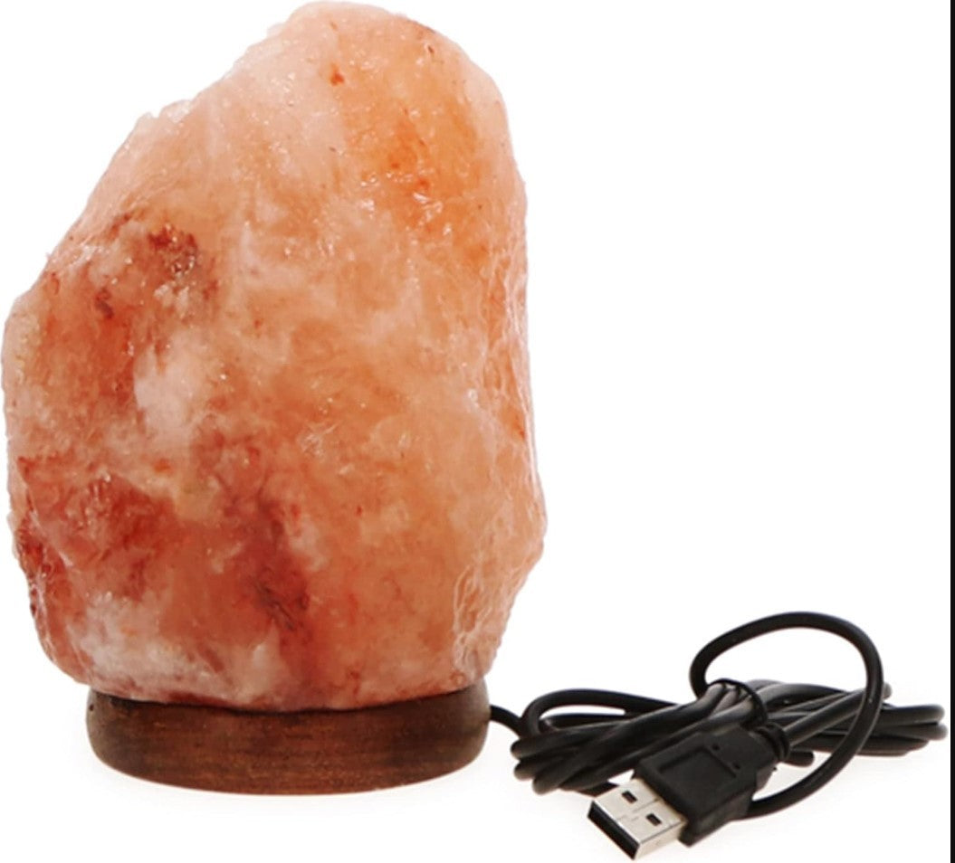 TRAKK Himalayan Salt Lamp All Natural Crystal Salt Rock Night Light USB Power