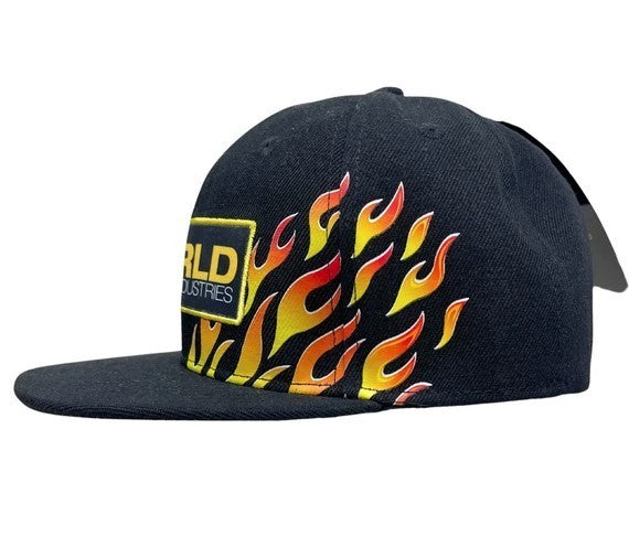World Industries Flame Print Snapback Cap, Original,  New With Tags