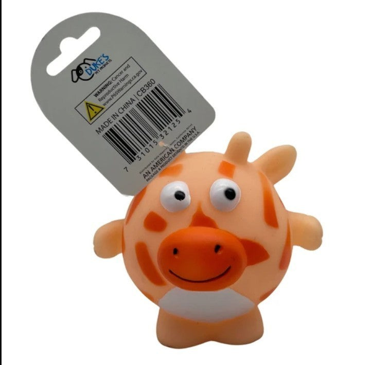 Puffy Squeaky Pet Play Dog Chew Toys in Choice of Zoo Animal Styles, NEW
