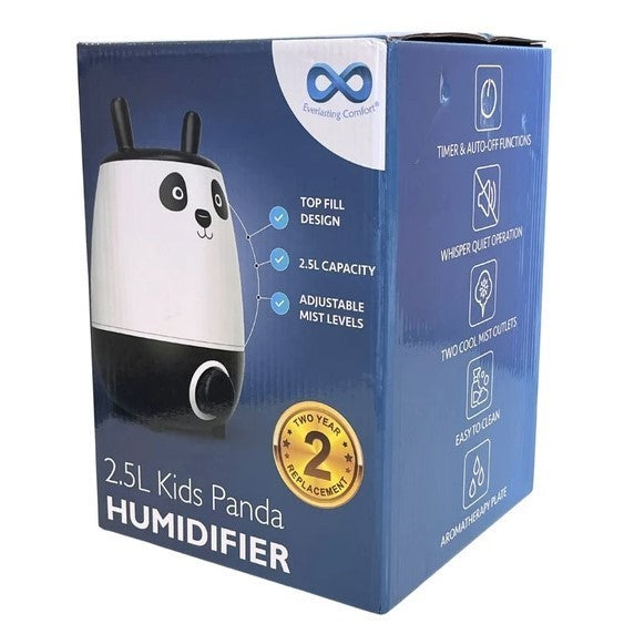 Everlasting Comfort Cool Mist 2.5L Kids Panda Humidifier, NEW