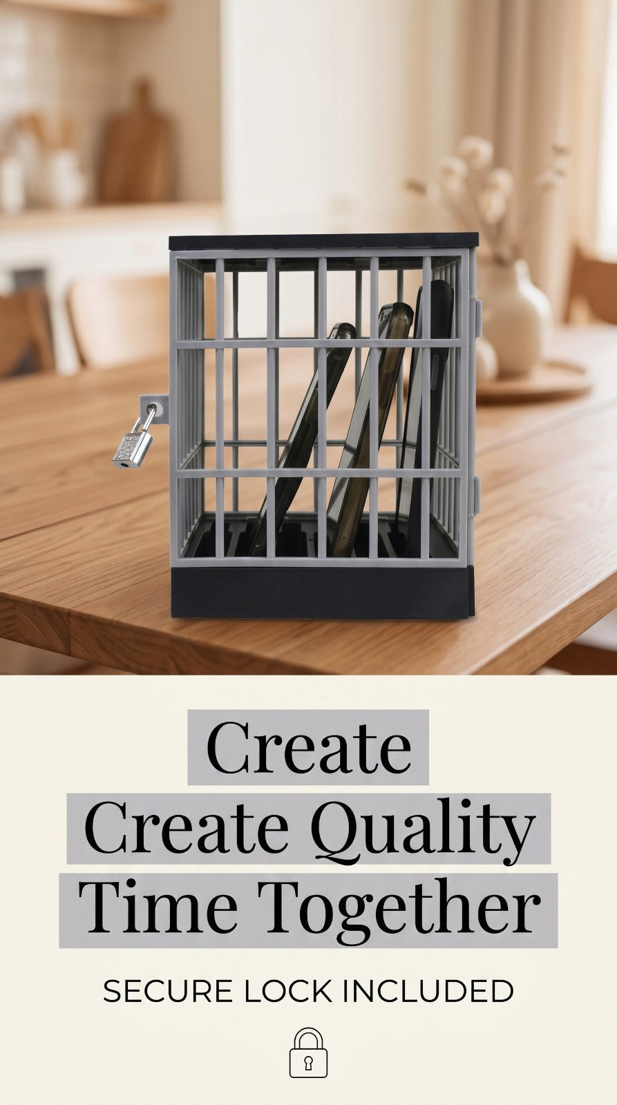 Phone Jail Family Time, Chores, Dinner Great for kids and adults. Lock Included!