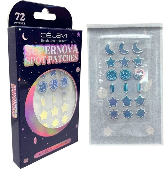 Celavi 72 Piece Supernova Hydrocolloid Acne Spot Treatment Patches