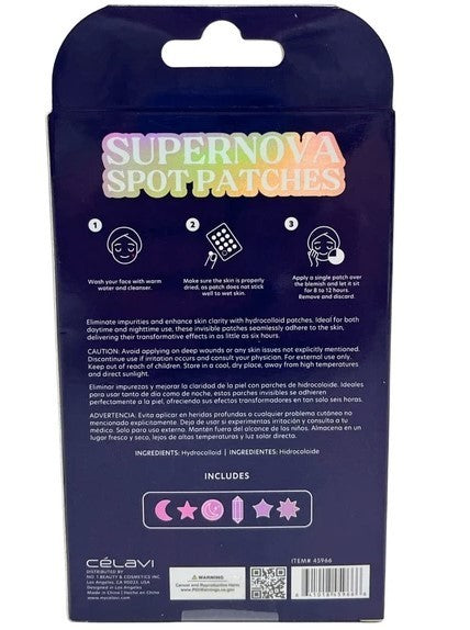 Celavi 72 Piece Supernova Hydrocolloid Acne Spot Treatment Patches