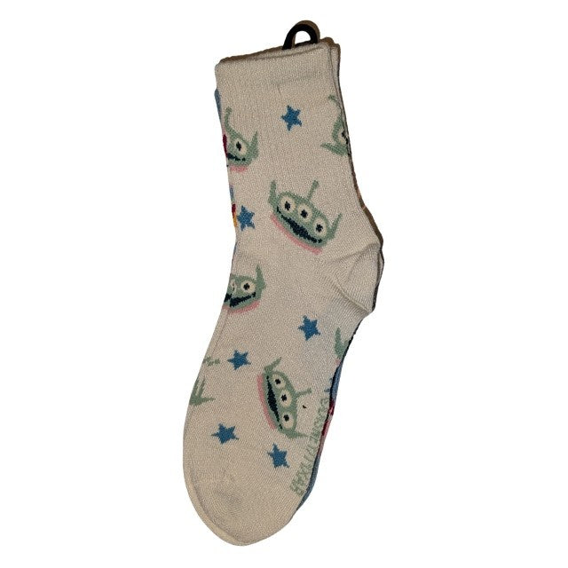 Toy Story Socks, 2 pair, Shoe Size 4-10, Sock Size 9-11 , Mid Crew
