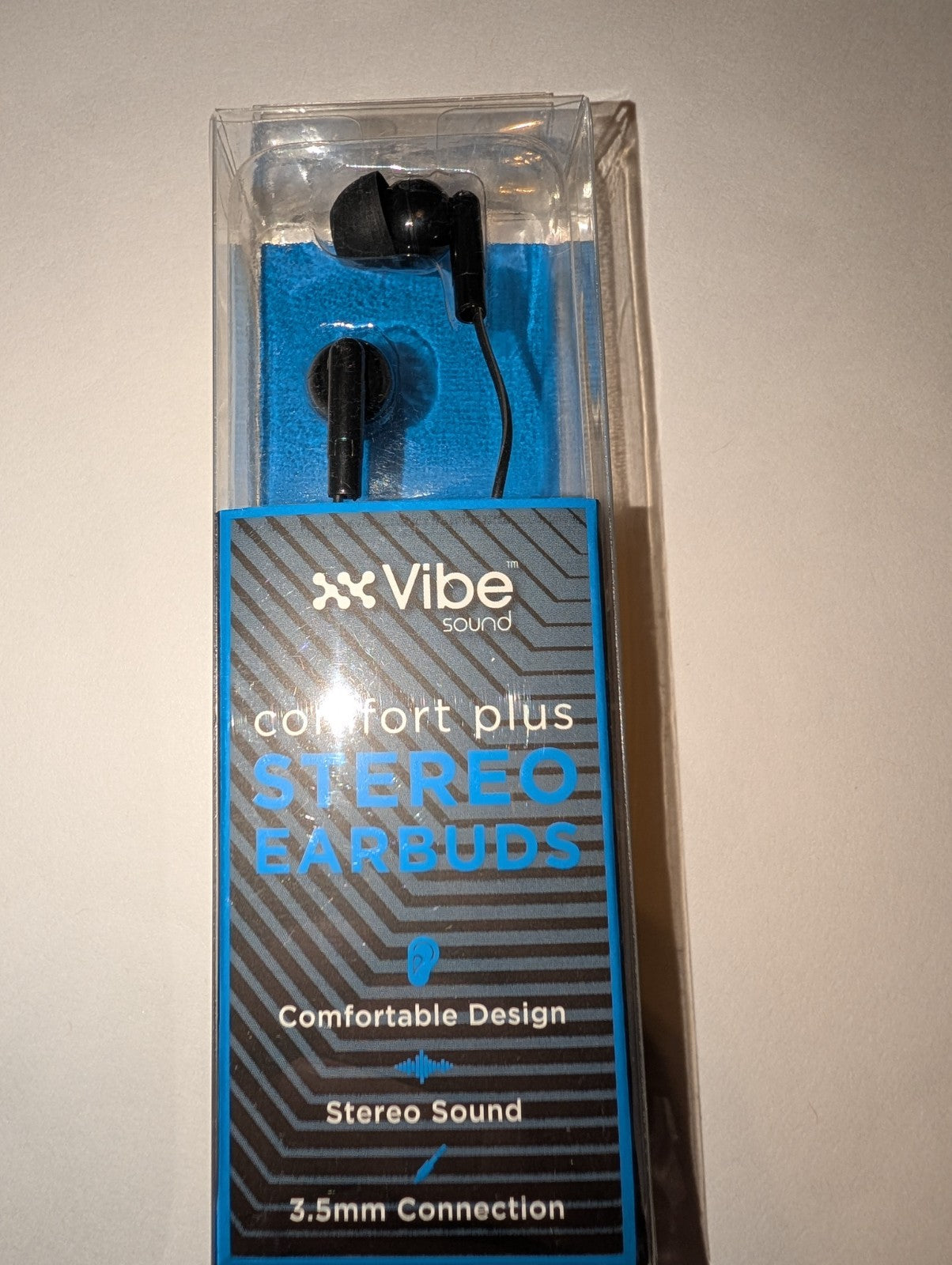 Vibe Sound Comfort Plus Stereo Earbuds 4 pack Black White Pink