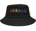 ORIGINAL PENGUIN  Cotton Twill Bucket Hat W/ Rainbow Logo (OSFM)