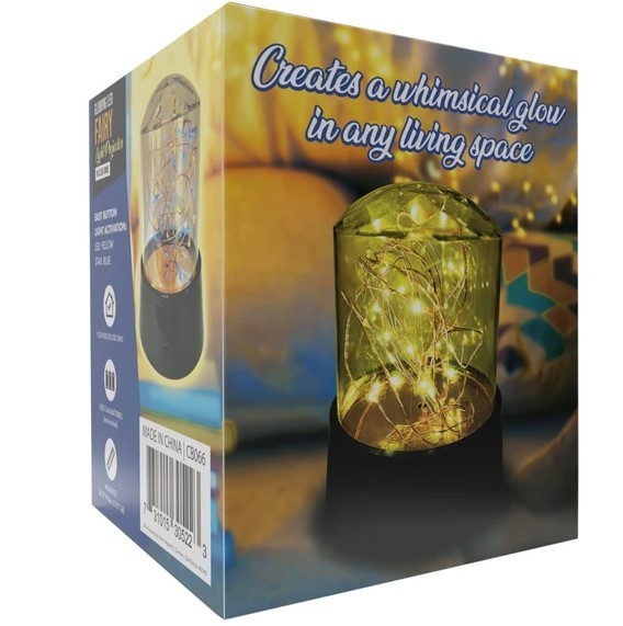 Glowing LED Fairy Lights Projector in Plastic Clear Dome, Night Light, NEW