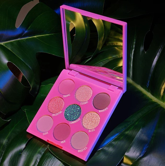 City Color Paradise Love Purple 9 Color Eyeshadow Compact with Mirror