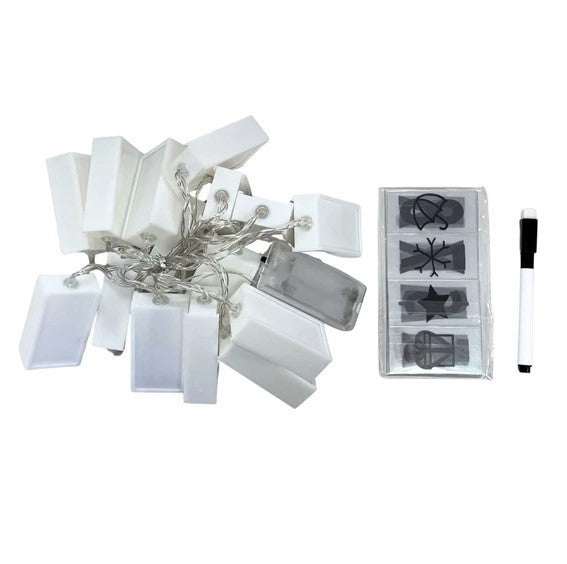 Illumina Marquee LED String Light Box with Lettesr & Dry-Erase Marker, NEW