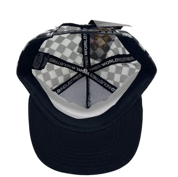 World Industries Boy's Checkered Trucker Hat, Original, New With Tags
