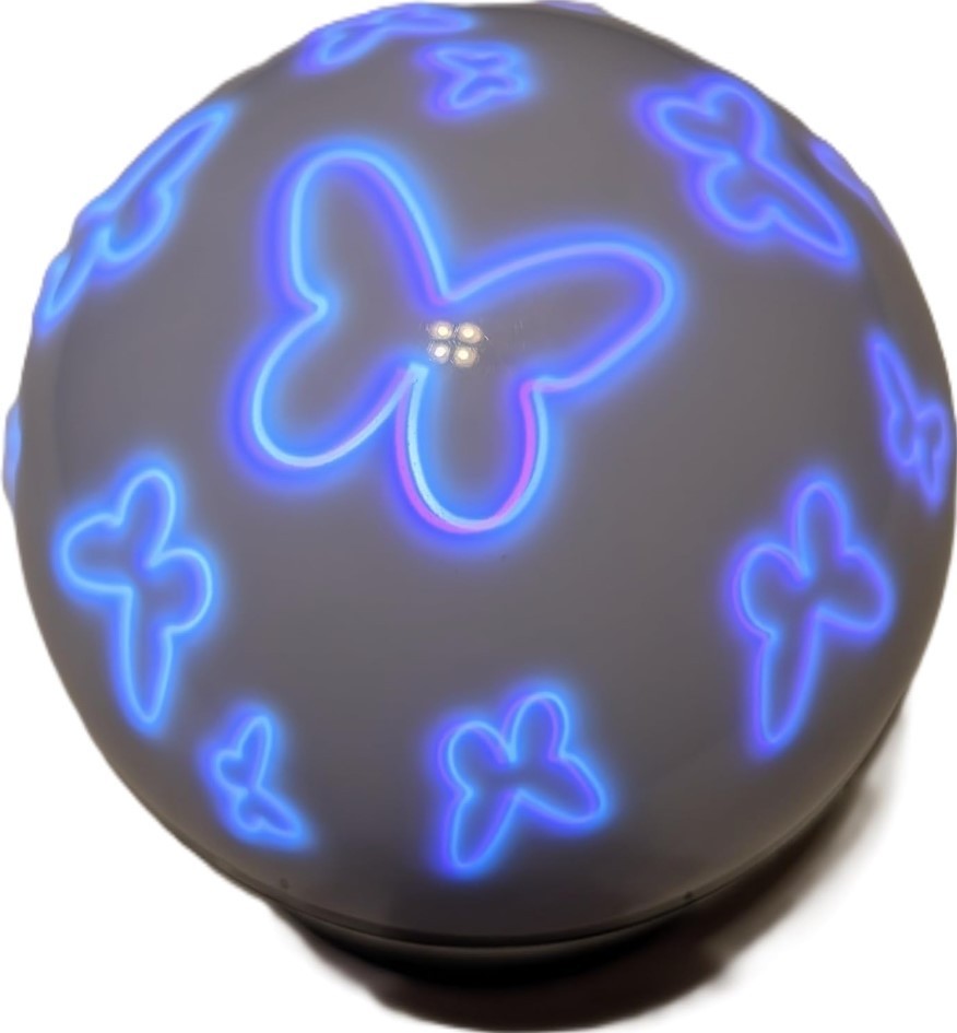 Brightside Butterfly Rotating Multicolor LED Projector Night Light USB Powered
